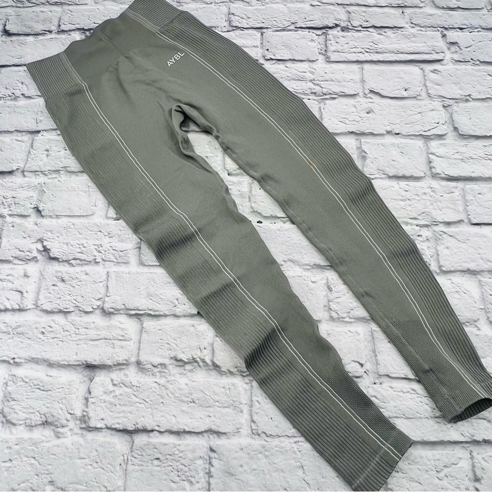 AYBL Reflex Seamless Leggings Small Grey Ribbed  Athletic High Rise
